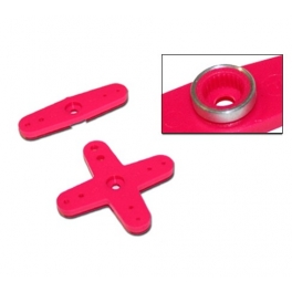 Ultimate Racing Plastic Servo Horns Set 25T for Futaba/Savox, Pink
