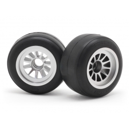 Ride XR High Grip Compound 61mm Rubber Front F1 Tyres with F104 wheels assembled