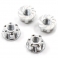 Yeah Racing 4mm Aluminium Serrated Flanged Lock Nuts Silver Colour