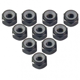 Yeah Racing 4mm Aluminium Nylon Lock Nut (BK)