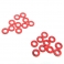 Yeah Racing Arandelas M3 0.5mm Aluminio Rojo