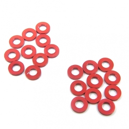 Yeah Racing Aluminium M3 Flat Washer 1mm Red
