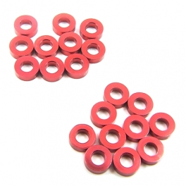 Yeah Racing Arandelas M3 2mm Aluminio Rojo