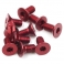 Yeah Racing Aluminium 7075 3x6mm Flat Head Screws 10pcs Red