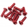Yeah Racing Tornillos 3x10mm Cabeza Redonda de Aluminio 7075 Allen Rojo