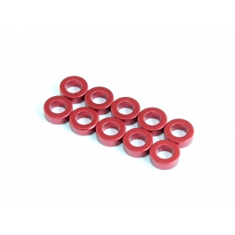 Roche Espaciadores 3x5,5x1mm de Aluminio, Rojo