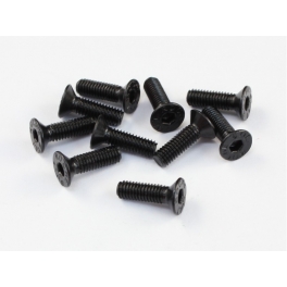 Roche Tornillos M3x12mm de Cabeza Plana, 10 pcs