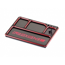 Roche Aluminum/Graphite Lightweight Parts Tray with Magnet Black-Red