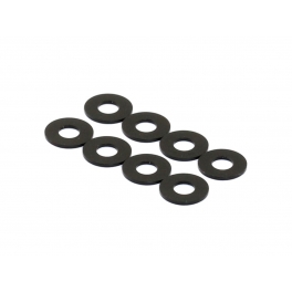 Radtec Espaciadores de Amortiguador 3x7x1.0mm, Negro, 8 pcs