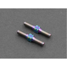 Radtec M3x25mm Titanium Turnbuckle, Rainbow Color, 2 pcs