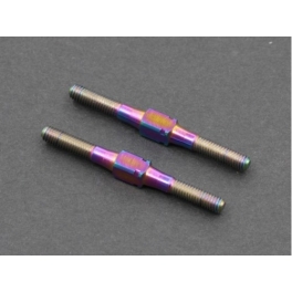 Radtec M3x35mm Titanium Turnbuckle, Rainbow Color, 2 pcs