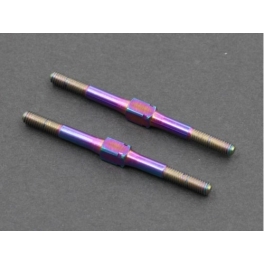Radtec M3x40mm Titanium Turnbuckle, Rainbow Color, 2 pcs