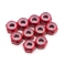 Yeah Racing Tuercas de Aluminio 3mm con Freno Rojo