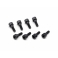 Roche Tornillos de Cabeza Cilíndrica M2.5x8mm de Aluminio para Ruedas, negro, 8pcs